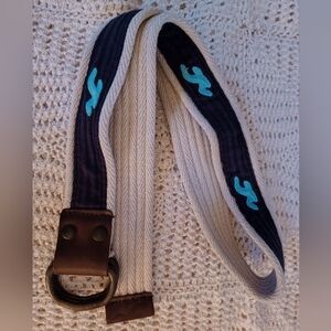 Hollister Men's Navy Blue Belt Woven